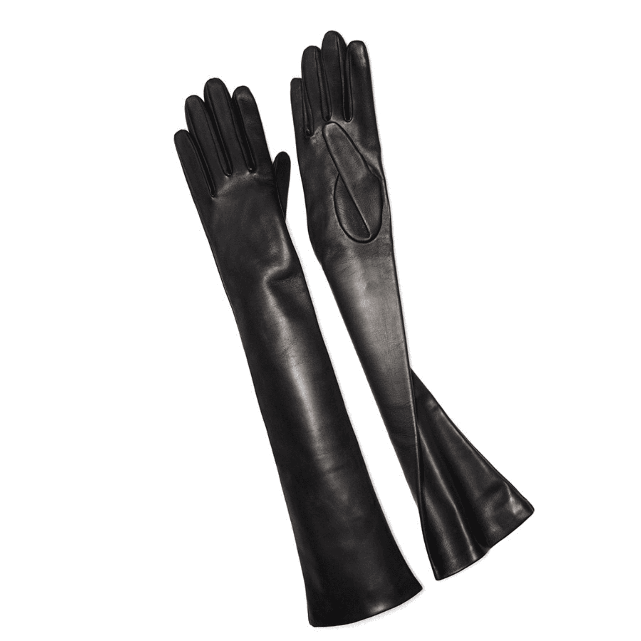 Castiglione black - Women's long leather gloves Causse Gantier Castiglione black - Women's long leather gloves Causse Gantier